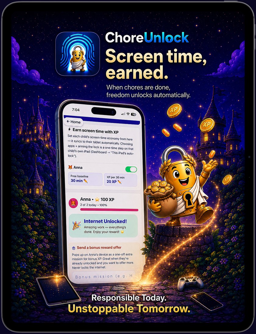 Screen time, earned — the XP economy